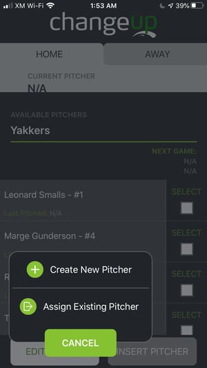 Create a New Pitcher
