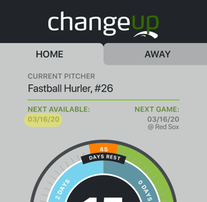 ChangeUp – Next Available to Pitch Date